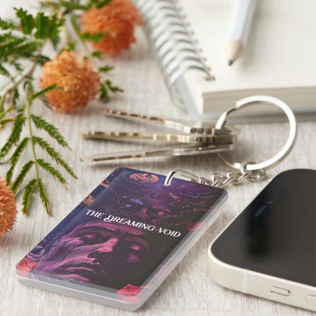 Lovecraftian Dark Fantasy Key Ring (Front Right)