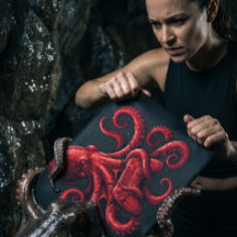 Lovecraftian Horror Bloody Red Octopus Gamer