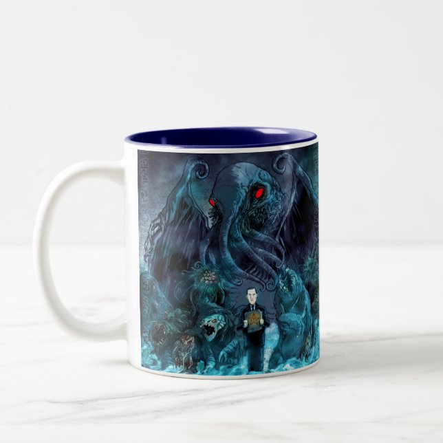 Lovecraft's creatures coffee mug (Left)