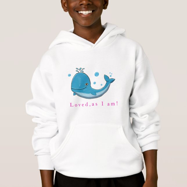 Loved as I am whale cute design  (Front)
