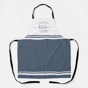 Loved Baked In Blue French Stripe Apron