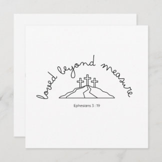 Loved Beyond Invitation Christian Card Faith
