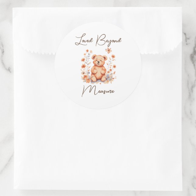 Loved Beyond Measure Classic Round Sticker (Bag)