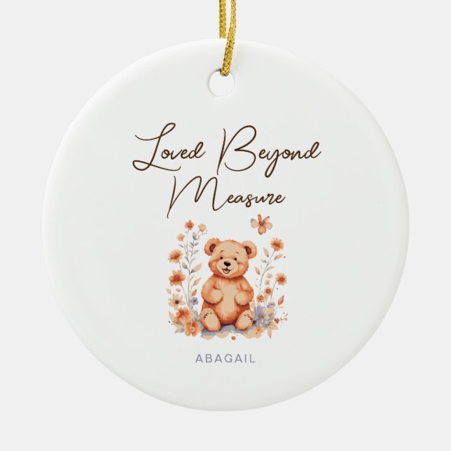  Loved Beyond Measure Latte Mug Ceramic Ornament (Front)