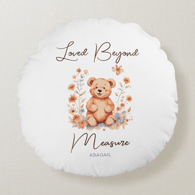 Loved Beyond Measure Round Cushion (Front)