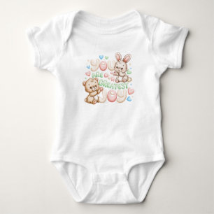 Loved Beyond Words Joyful Message for Kids Baby Bodysuit