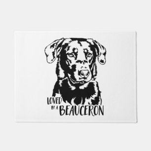 Loved by a Beauceron dog mum dog saying Doormat