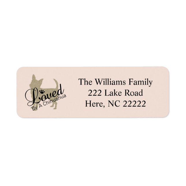 Loved By A Chihuahua Return Address Labels (Front)