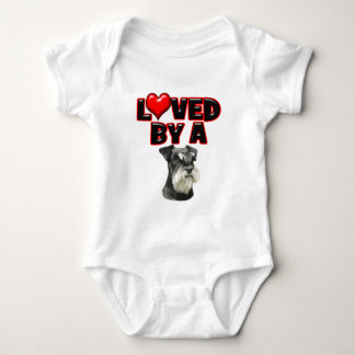 Loved by a Miniature Schnauzer Baby Bodysuit