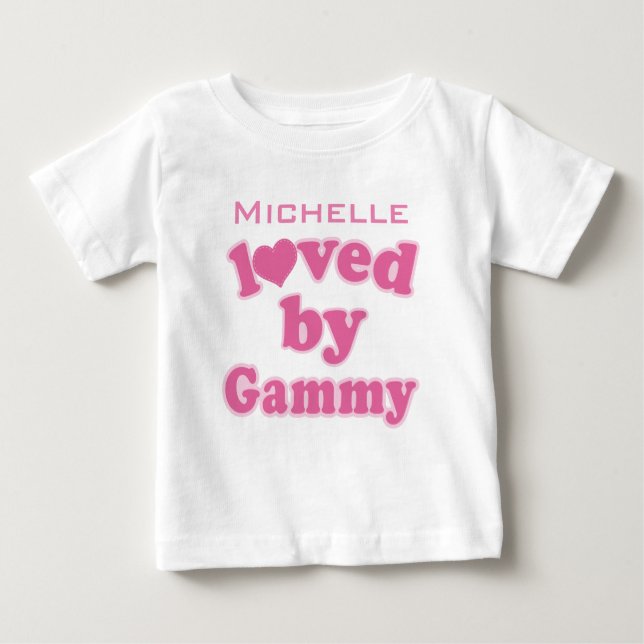 Loved By Gammy Personalised Grandchild T-shirt (Front)