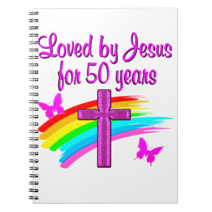LOVED BY GOD 50TH BIRTHDAY DESIGN NOTEBOOK