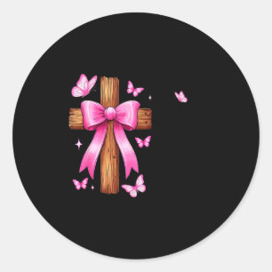 Loved By God Chosen By Jesus Baptized 2025 Coquett Classic Round Sticker