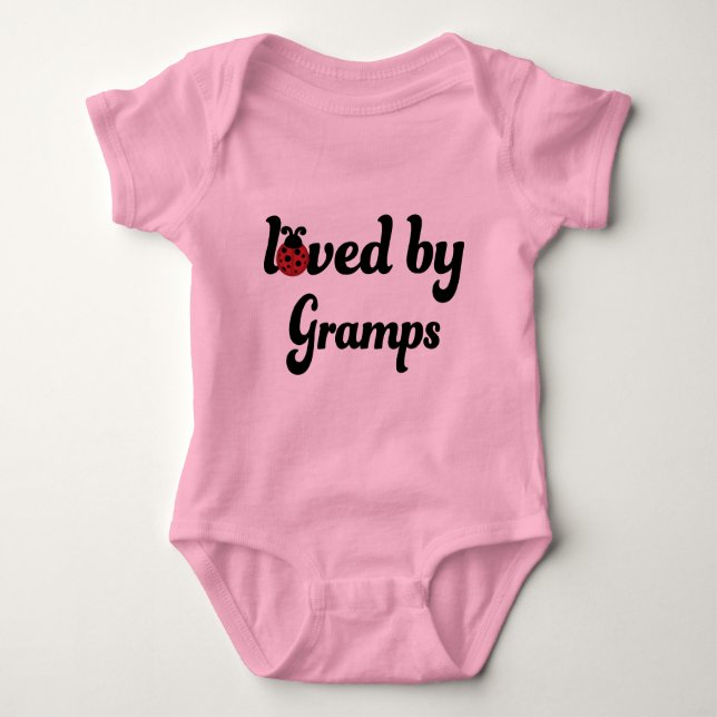 Loved By Gramps Gift Baby Bodysuit (Front)