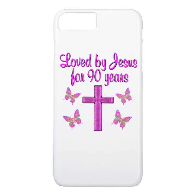LOVED BY JESUS FOR 90 YEARS Case-Mate iPhone CASE (Back)