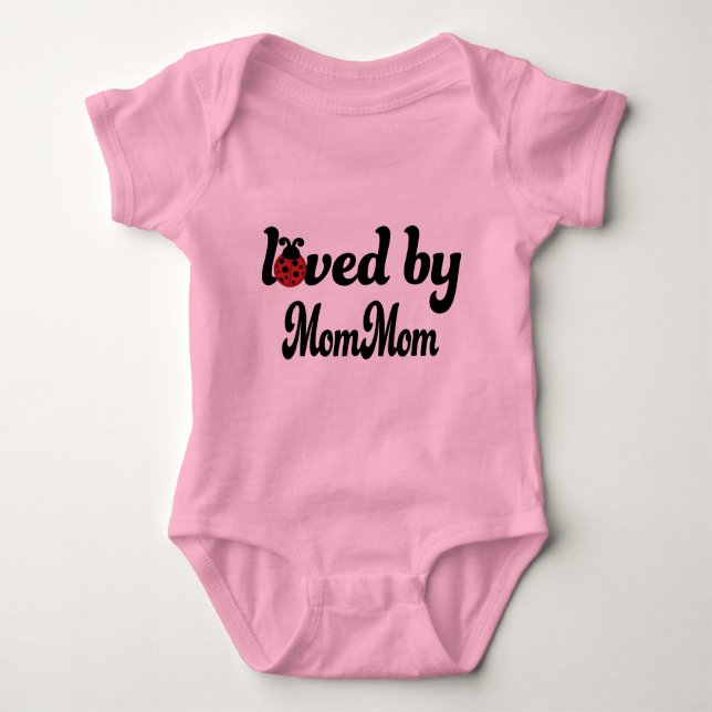 Loved By Mommom Gift Baby Bodysuit (Front)