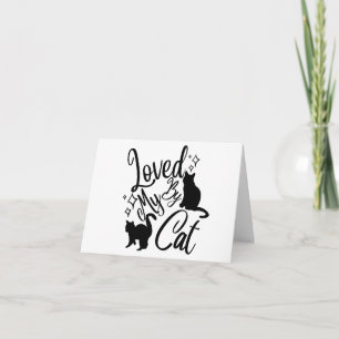 Loved By My Cat Thank You Card