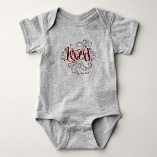 LOVED by my dad - personalisable  Baby Bodysuit