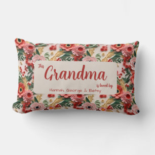 Loved by.. Personalisable Floral 3d Paper Quilling Lumbar Cushion