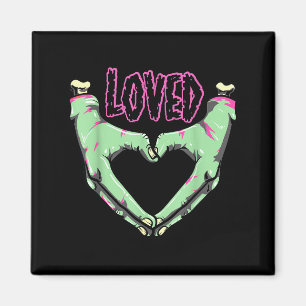 Loved Creepy Monster Hands Heart Pastel Goth Valen Magnet