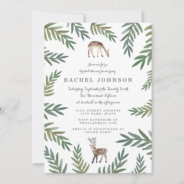 Loved Dearly Bridal Shower Invitation (Front)