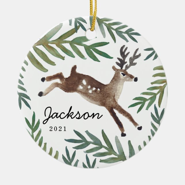 Loved Dearly Photo Keepsake Ceramic Ornament (Front)