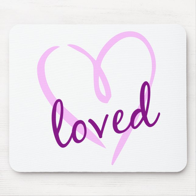 Loved Heart Mouse Pad (Front)