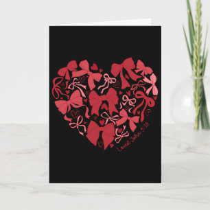 Loved John 3 16 Bow Valentine Christian Bible Vers Card