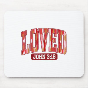 Loved John 3 16 Christian Loves Valentines Day _1 Mouse Pad