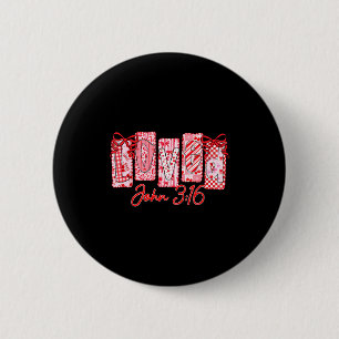 Loved John 3 16 Christian Loves Valentines Day God 6 Cm Round Badge