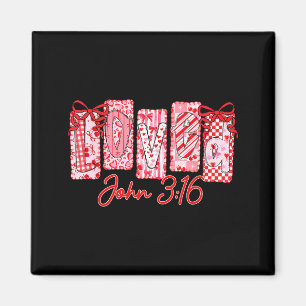 Loved John 3 16 Christian Loves Valentines Day God Magnet