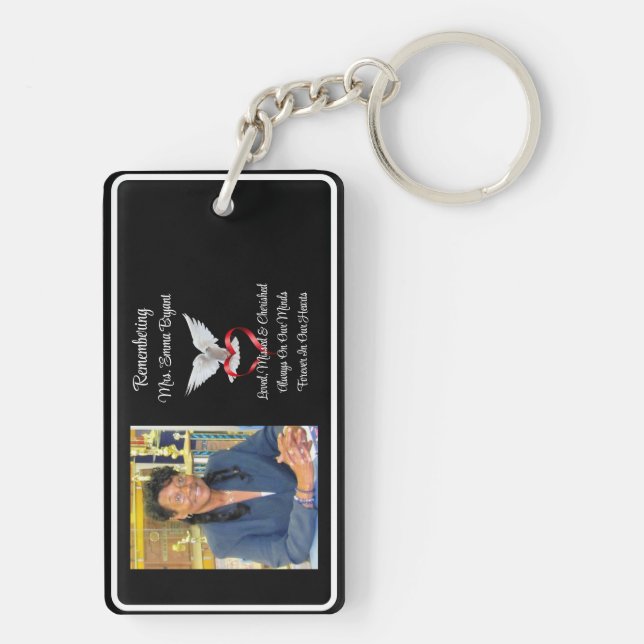  Loved, Missed & Cherished Memorial keychain (Back)