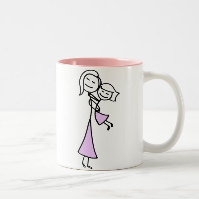 Loved Mother & Daughter Two-Tone Coffee Mug (Right)
