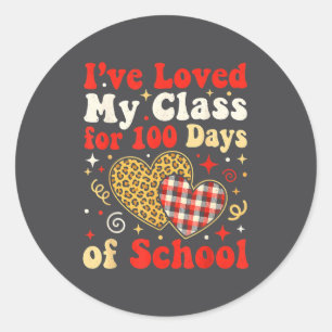 Loved My Cl For 100 Days Of School Valentines Day Classic Round Sticker