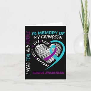 Loved One In Memory Of Grandson Suicide Awareness Card