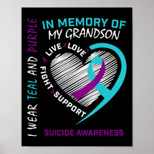 Loved One In Memory Of Grandson Suicide Awareness Poster