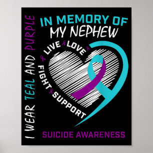 Loved One In Memory Of Nephew Suicide Awareness Pr Poster
