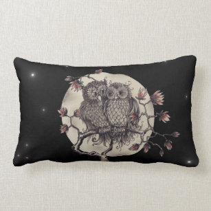 Loved owls - Owls In Love Lumbar Cushion