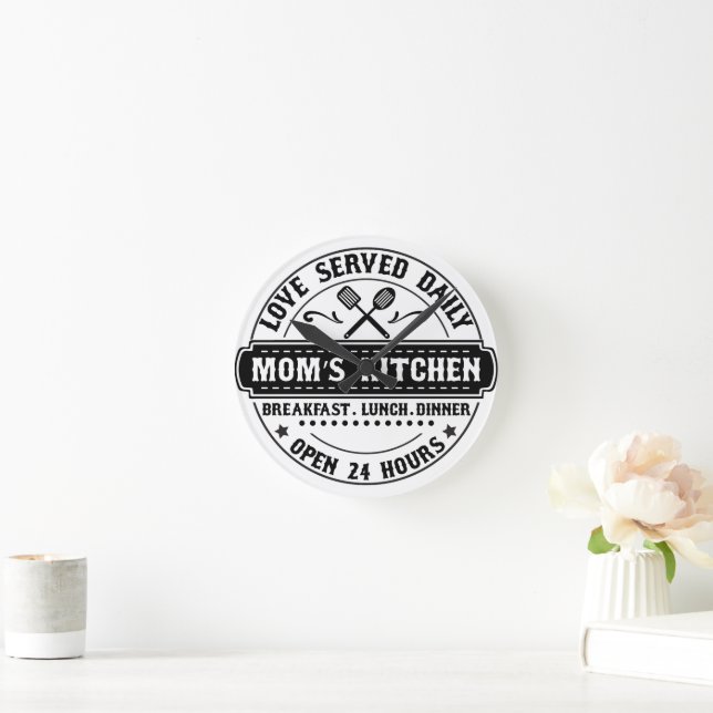 Loved Served Daily - Mum's Kitchen Clock (Home)