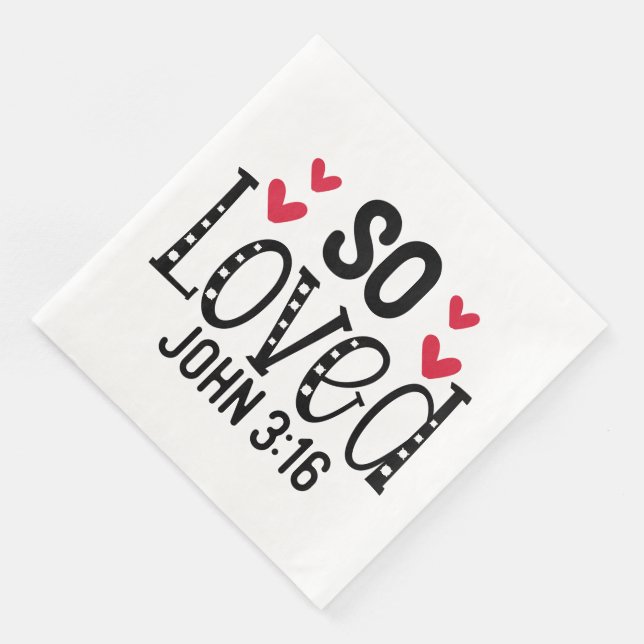 Loved- Standard Cocktail Napkins (Corner)