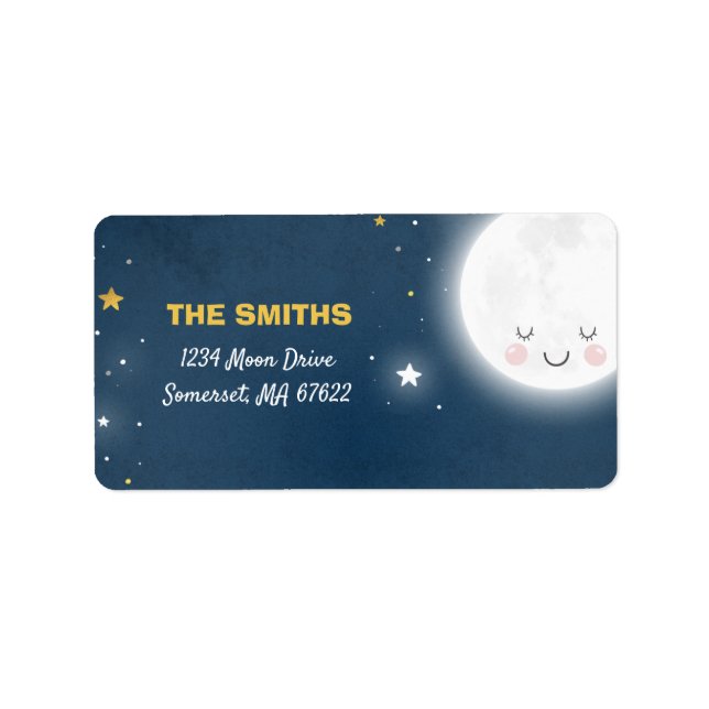 Loved To The Moon And Back Address Labels (Front)