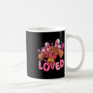 Loved Valentine's Day Afro Sneakers Valentine Wome Coffee Mug