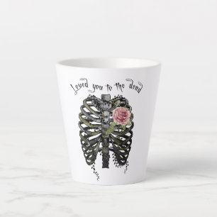 Loved You to the Dead – Gothic Rib Cage Latte Mug