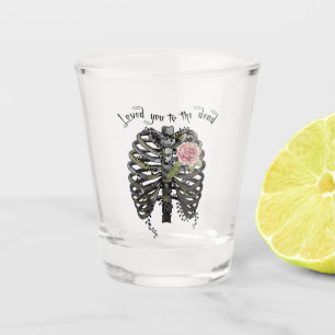 Loved You to the Dead – Gothic Rib Cage Shot Glass