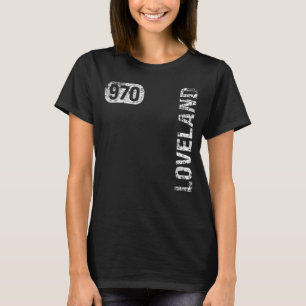 Loveland Colorado 970 Area Code Vintage Retro T-Shirt