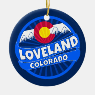 Loveland Colorado mountain burst ornament