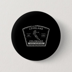 Loveland Colorado Snow Skiing  6 Cm Round Badge