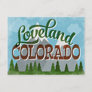 Loveland Colorado Snowy Mountains Postcard
