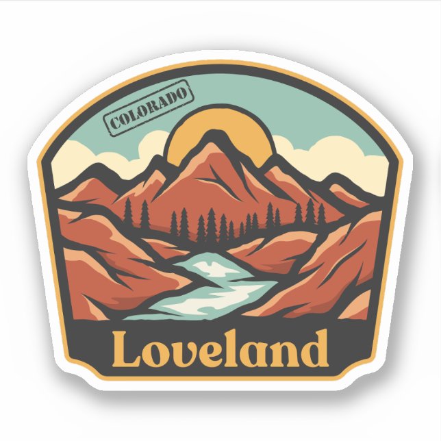 Loveland, Colorado Sticker (Front)