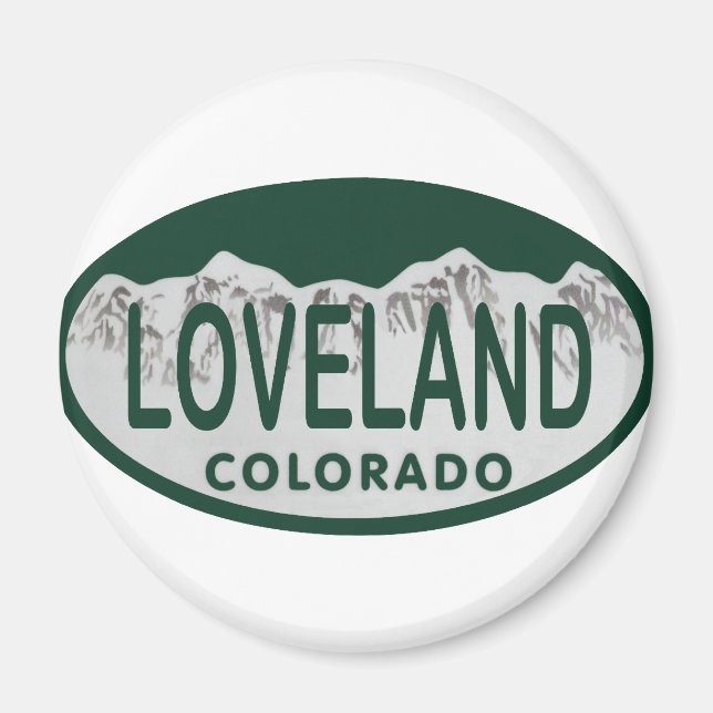 Loveland license oval magnet (Front)