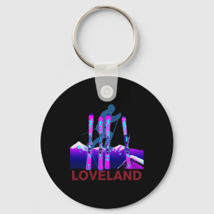 Loveland Skiing And Snowboarding Retro 90s Lovelan Key Ring